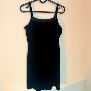Central Park West Black Velvet Mini Dress
